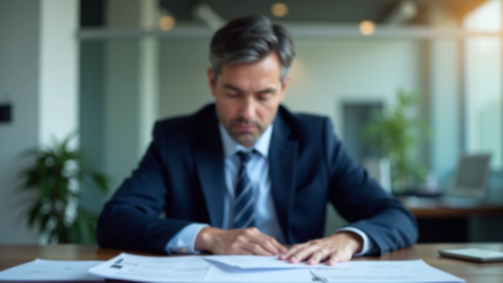 Financial advisor reviewing conservative fund allocation with client at desk, documents showing bond portfolio breakdown