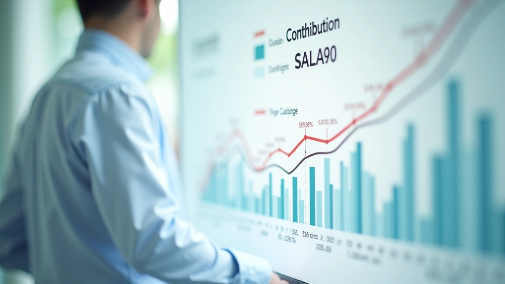 Detailed breakdown chart showing employee and employer contribution percentages with salary examples