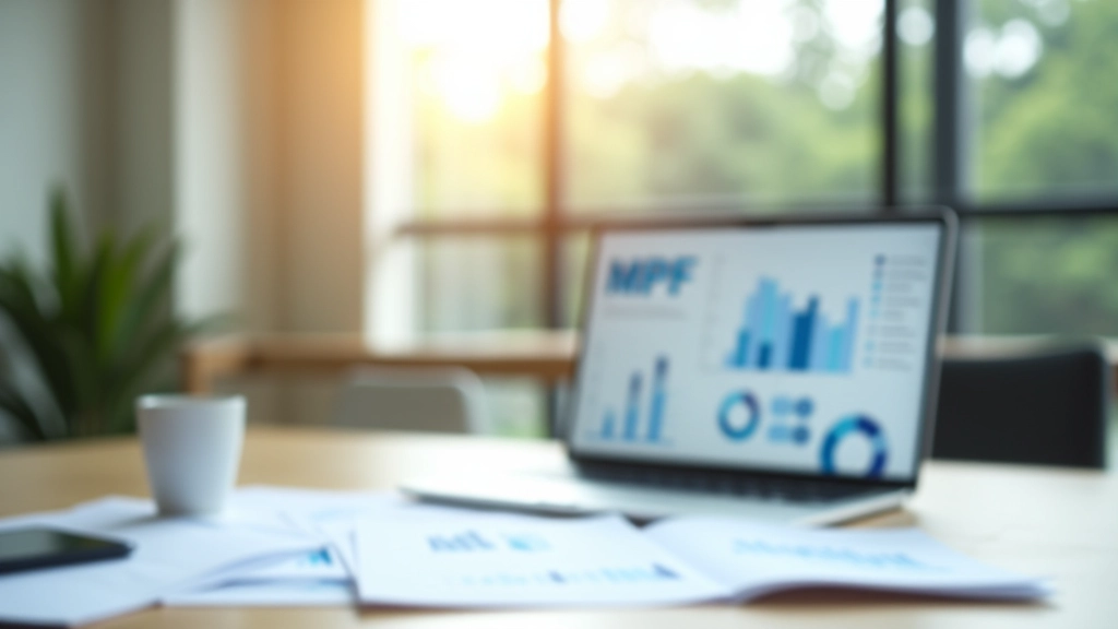 Modern office environment with retirement planning documents and financial charts displayed